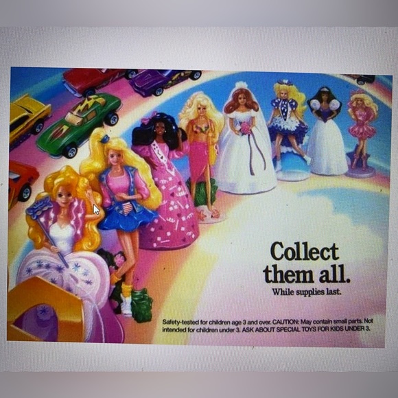 BARBIE VTG 1991 MCDONALD’S HAPPY MEAL TOY BUNDLE OF 3 PVC FIGURINES MATTEL - Picture 2 of 15